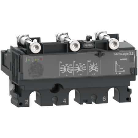 Picture of Trip unit MicroLogic 2.2, ComPacT NSX250, 3 poles, electronic basic protections, 250A rating