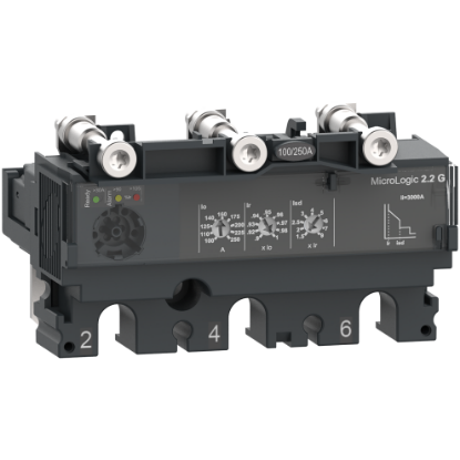 Picture of Trip unit MicroLogic 2.2G, ComPacT NSX160/250, 3 poles, electronic basic protections, generator protection, 160A rating