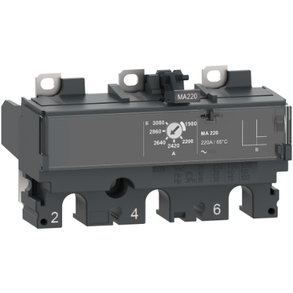 Picture of Trip unit MA6.3, ComPacT NSX100, 3 poles, magnetic protections, motor protection, 6.3A rating