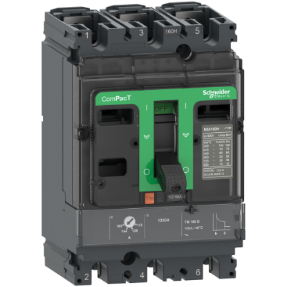 Picture of Circuit breaker, ComPacT NSX100F, 36kA/415VAC, 3 poles, TMD trip unit 40A