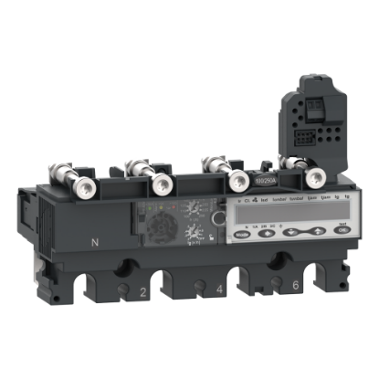 Picture of Trip unit MicroLogic 6.2E, ComPacT NSX100/160/250, 4 poles, basic and ground fault protections, energy meter, 100A