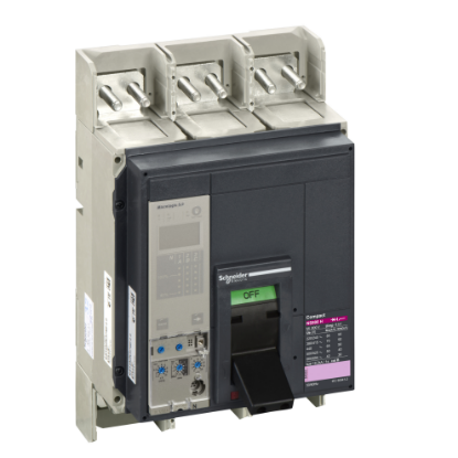 Picture of Circuit breaker, ComPact NS800H, 70kA/415VAC, Micrologic 5.0 trip unit, 800A, fixed, 3 poles 3d