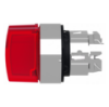 Picture of Head for illuminated selector switch, Harmony XB4, metal, red handle, 22mm, universal LED, 3 positions, right to center