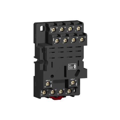Picture of socket, Harmony Electromechanical Relays, for RPM4 power relays, 16A screw clamp terminals, mixed contact