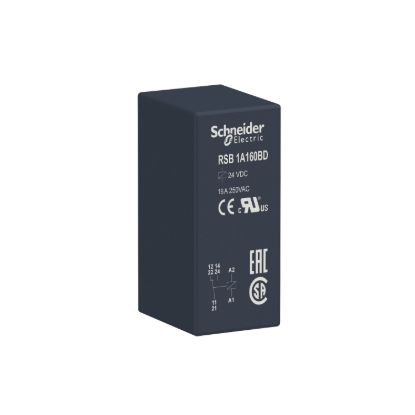 Picture of interface plug in relay, Harmony Electromechanical Relays, 16A, 1CO, 24V DC