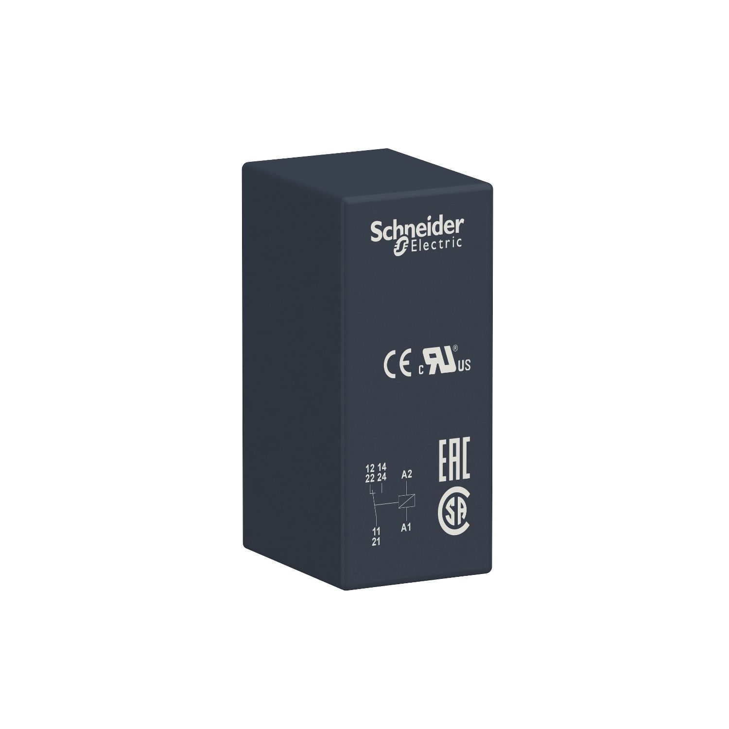Picture of interface plug-in relay, Harmony electromechanical relays, 16A, 1CO, 12V DC