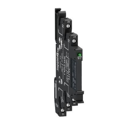 Picture of Slim interface relay pre assembled, Harmony Electromechanical Relays, 6A, 1CO, with LED, screw connectors, 48V AC DC