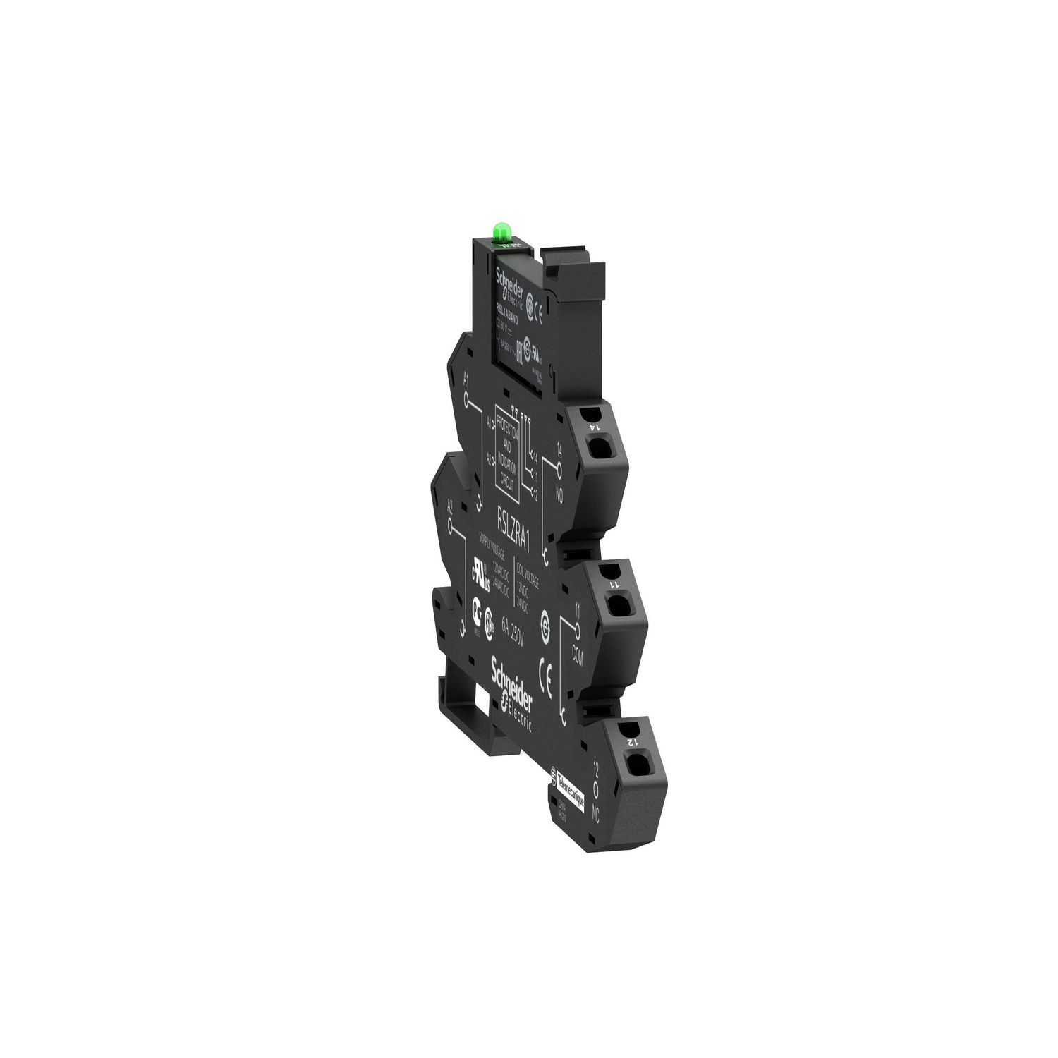 Picture of Socket equipped with LED and protection circuit, Harmony Electromechanical Relays, for RSL1 relays, spring terminals, 12...24V AC DC