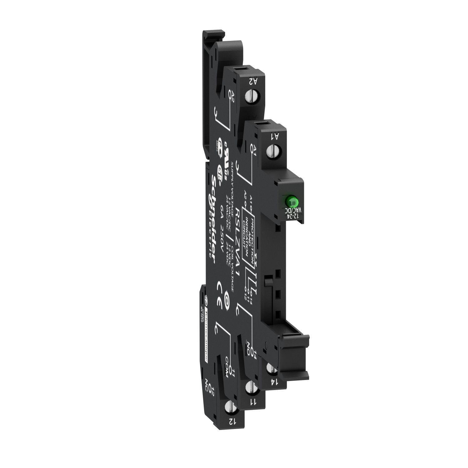 Picture of Socket equipped with LED and protection circuit, Harmony Electromechanical Relays, for RSL1 relays, srew connector, 110V AC DC