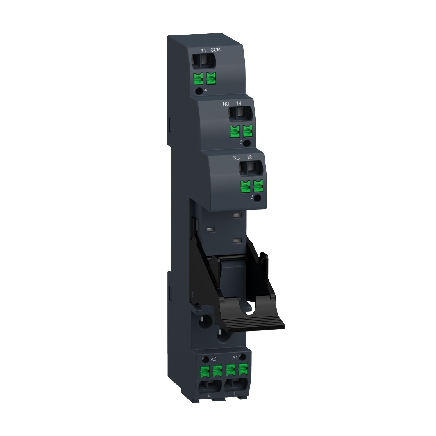Picture of Push in socket with clamp, Harmony Electromechanical Relays, for RSB1A120 relays, 12A, push in terminals, separate contact