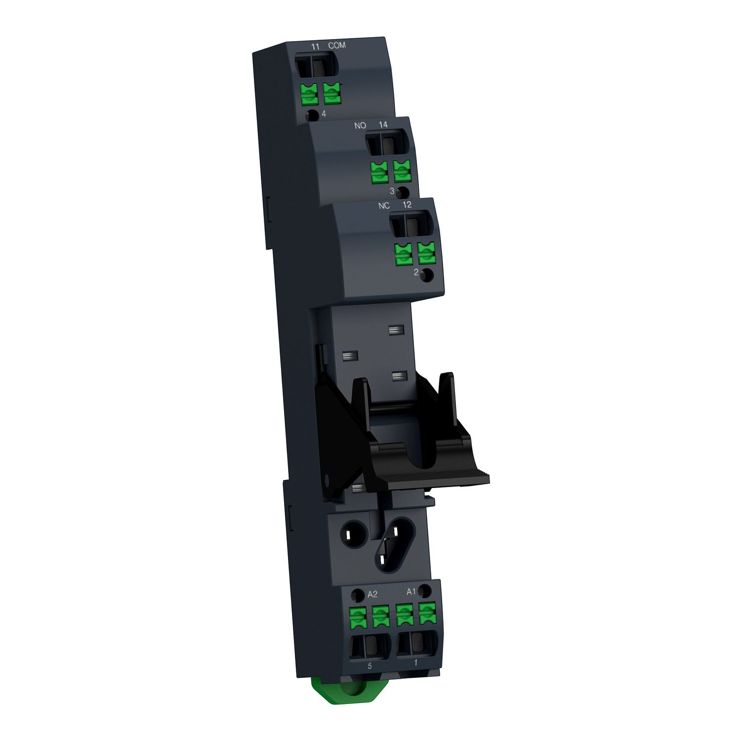 Picture of Push in socket with clamp, Harmony Electromechanical Relays, for RSB1A120 relays, 12A, push in terminals, separate contact
