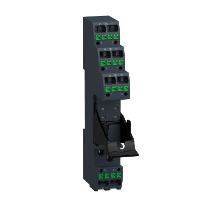 Picture of Push in socket with clamp, Harmony Electromechanical Relays, for RSB1A160 RSB2A080 relays, 10A, push in terminals, separate contact