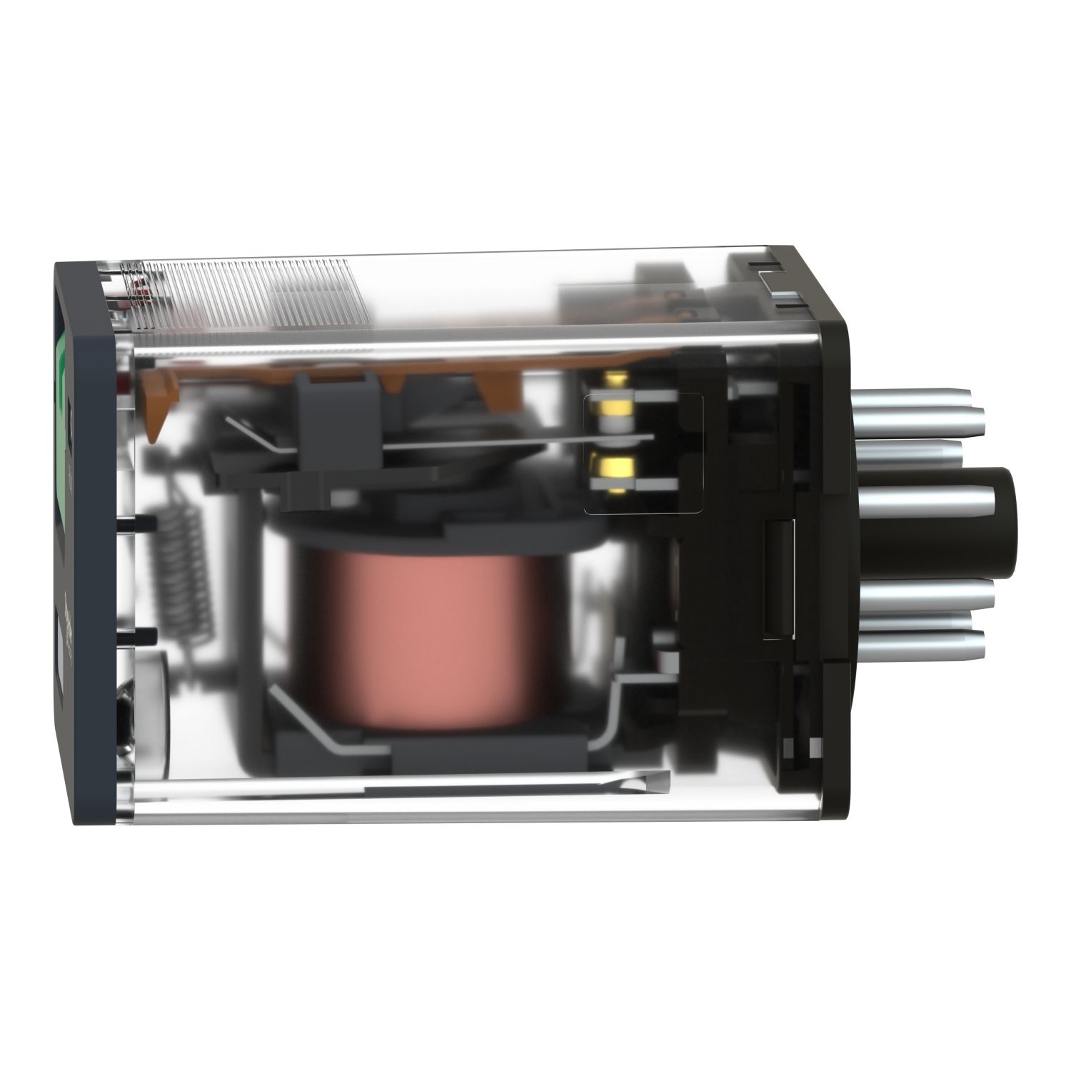 Picture of Universal plug in relay, Harmony Electromechanical Relays, 10A, 2CO, lockable test button, 24V AC