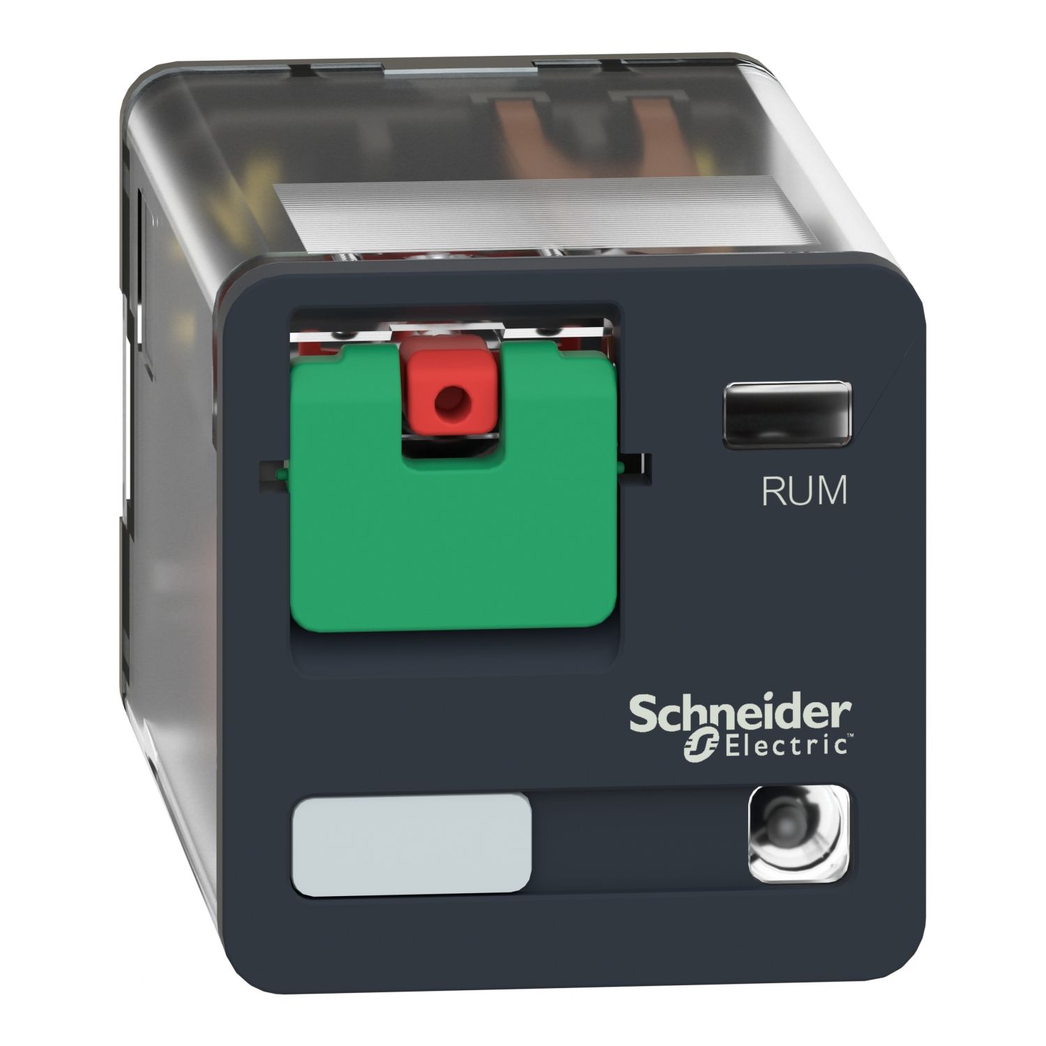 Picture of Universal plug in relay, Harmony Electromechanical Relays, 10A, 2CO, with LED, lockable test button, 24V AC