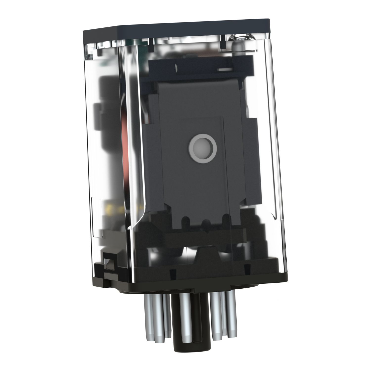 Picture of Universal plug in relay, Harmony Electromechanical Relays, 10A, 2CO, with LED, lockable test button, 24V DC