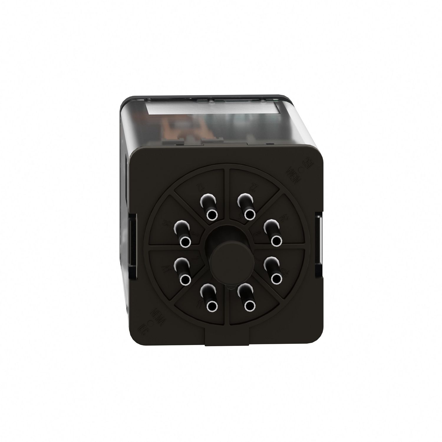 Picture of Universal plug in relay, Harmony Electromechanical Relays, 10A, 3CO, with LED, lockable test button, 24V DC