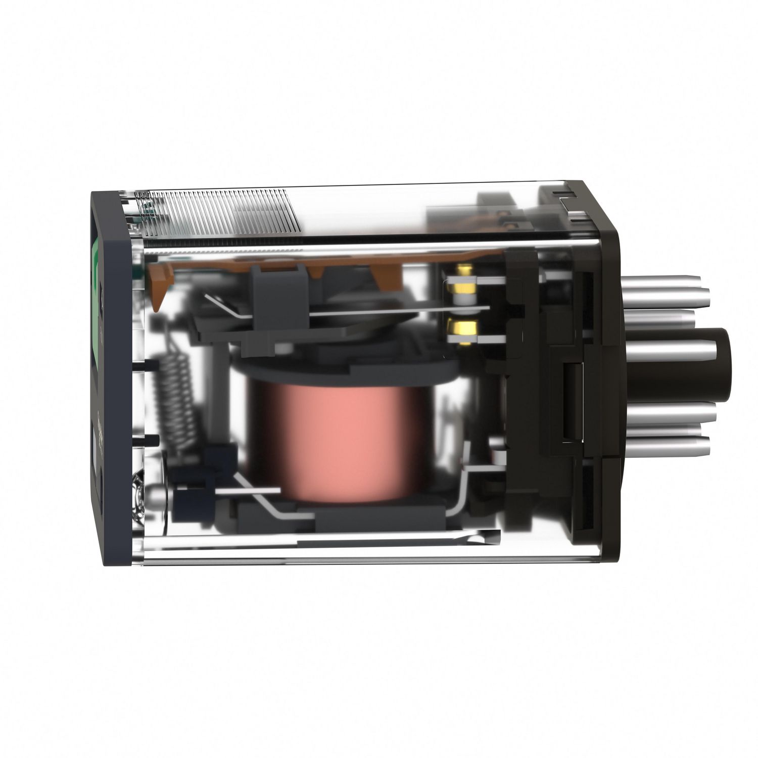 Picture of Universal plug in relay, Harmony Electromechanical Relays, 10A, 3CO, with LED, lockable test button, 24V DC