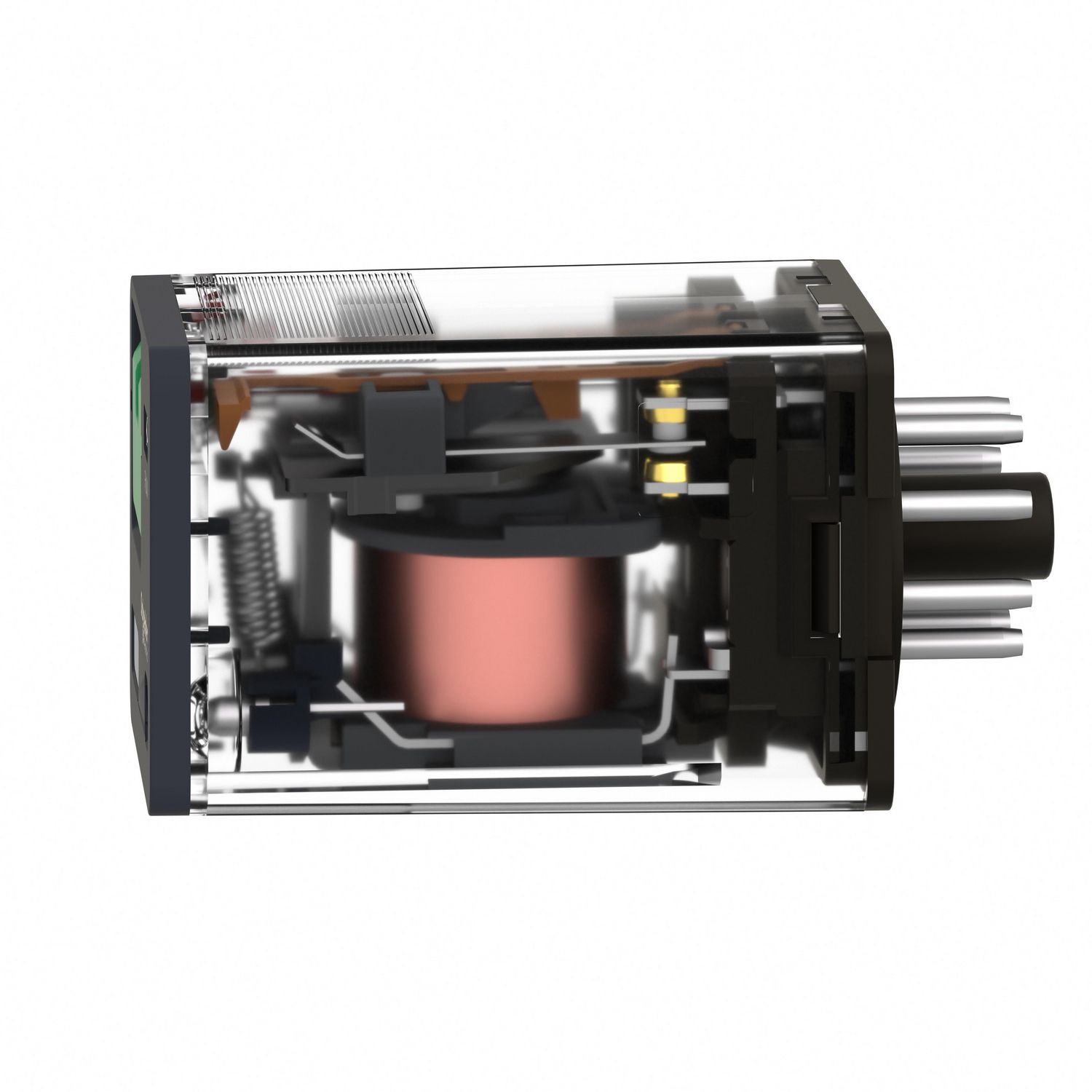 Picture of Universal plug in relay, Harmony Electromechanical Relays, 10A, 3CO, with LED, lockable test button, 120V AC