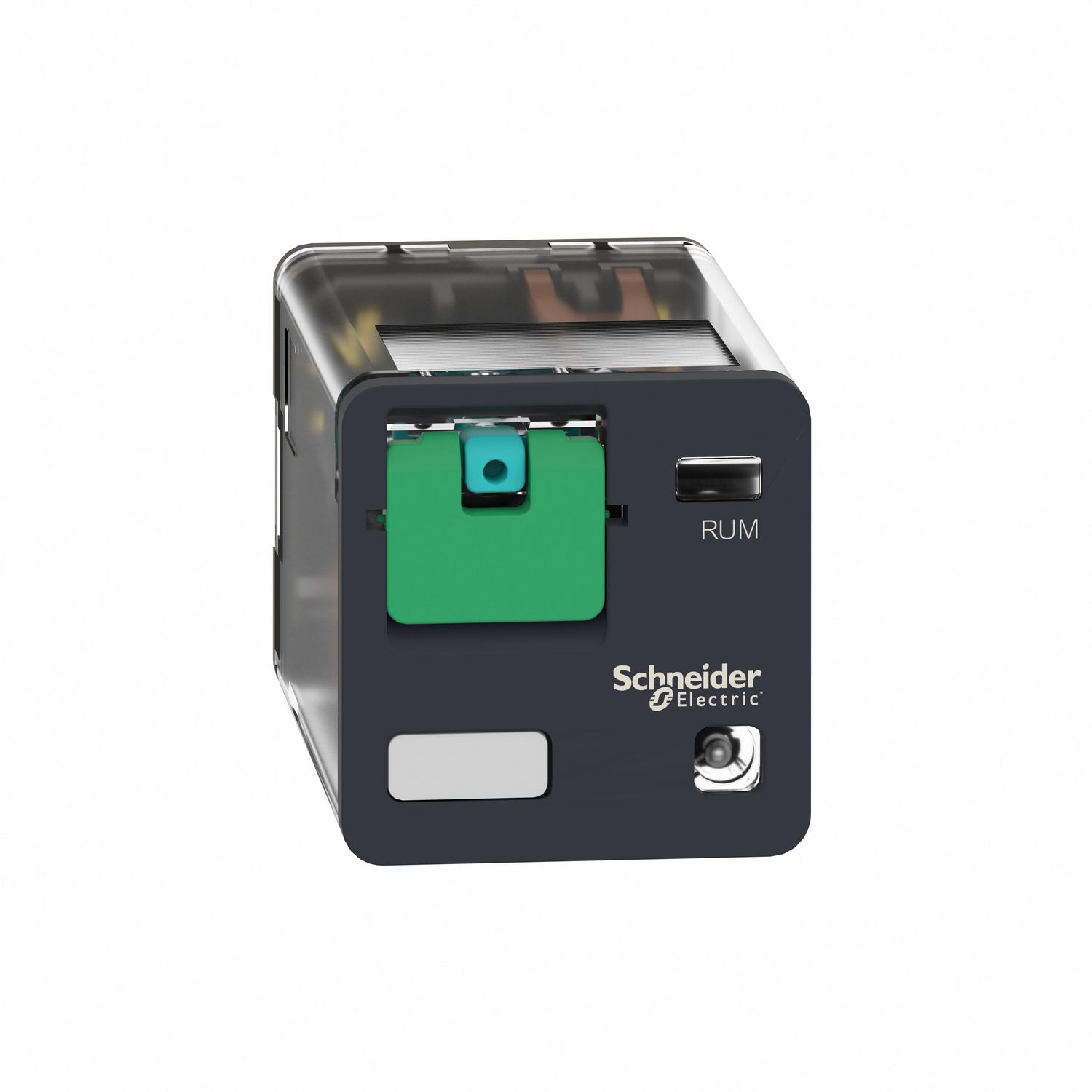 Picture of Universal plug in relay, Harmony Electromechanical Relays, 10A, 3CO, with LED, lockable test button, 110V DC