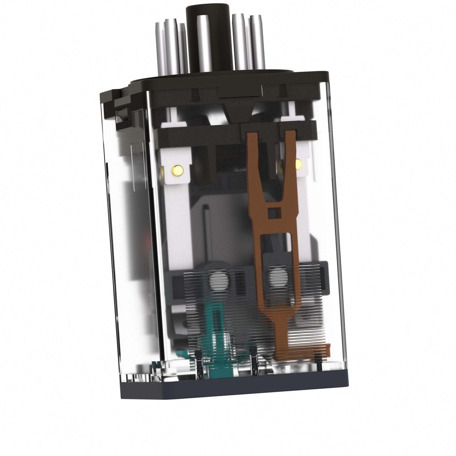 Picture of Universal plug in relay, Harmony Electromechanical Relays, 10A, 3CO, with LED, lockable test button, 110V DC