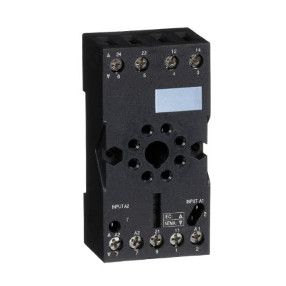 Picture of Socket for RUMC2 relays, Harmony Timer Relays, 10A, screw connectors, mixed contact