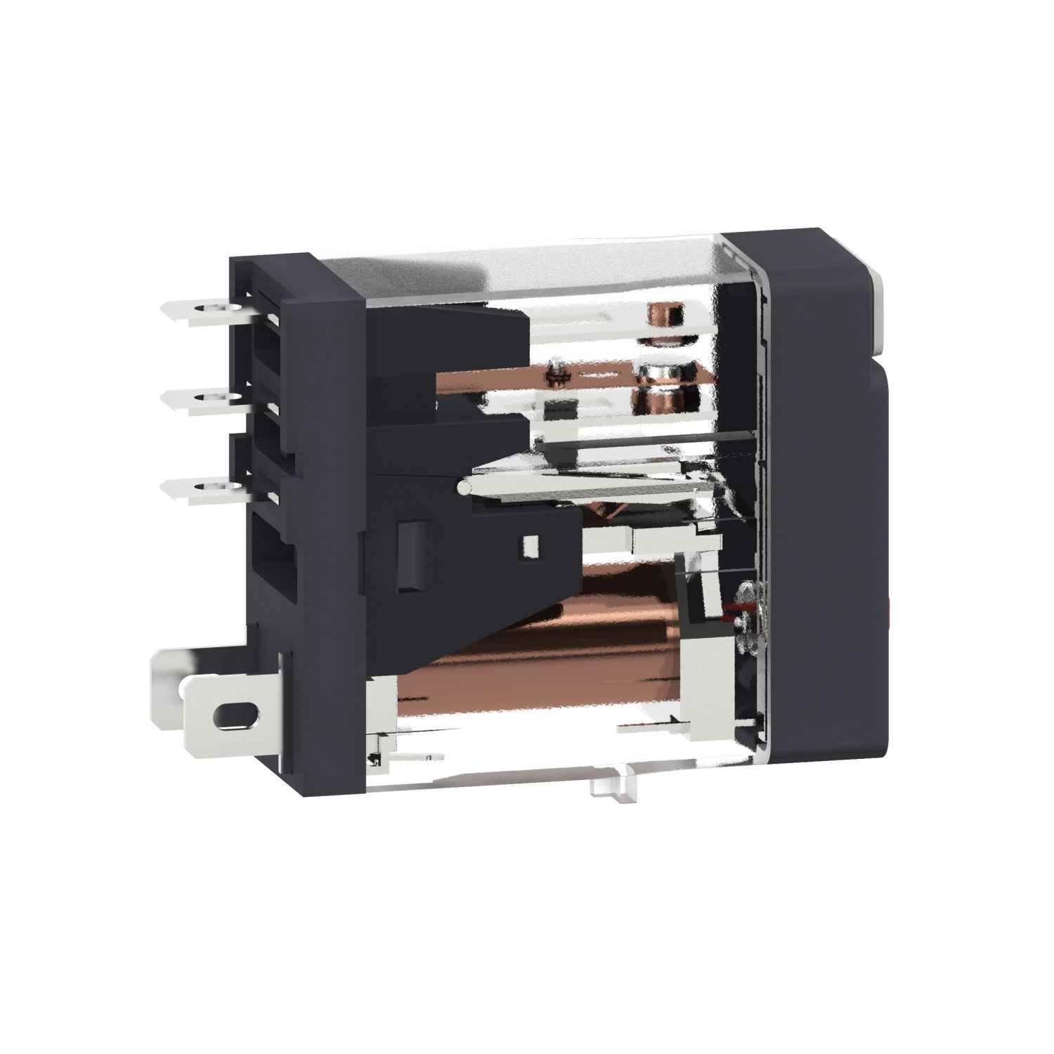 Picture of interface plug in relay, Harmony Electromechanical Relays, 10A, 1CO, lockable test but to n, 24V DC