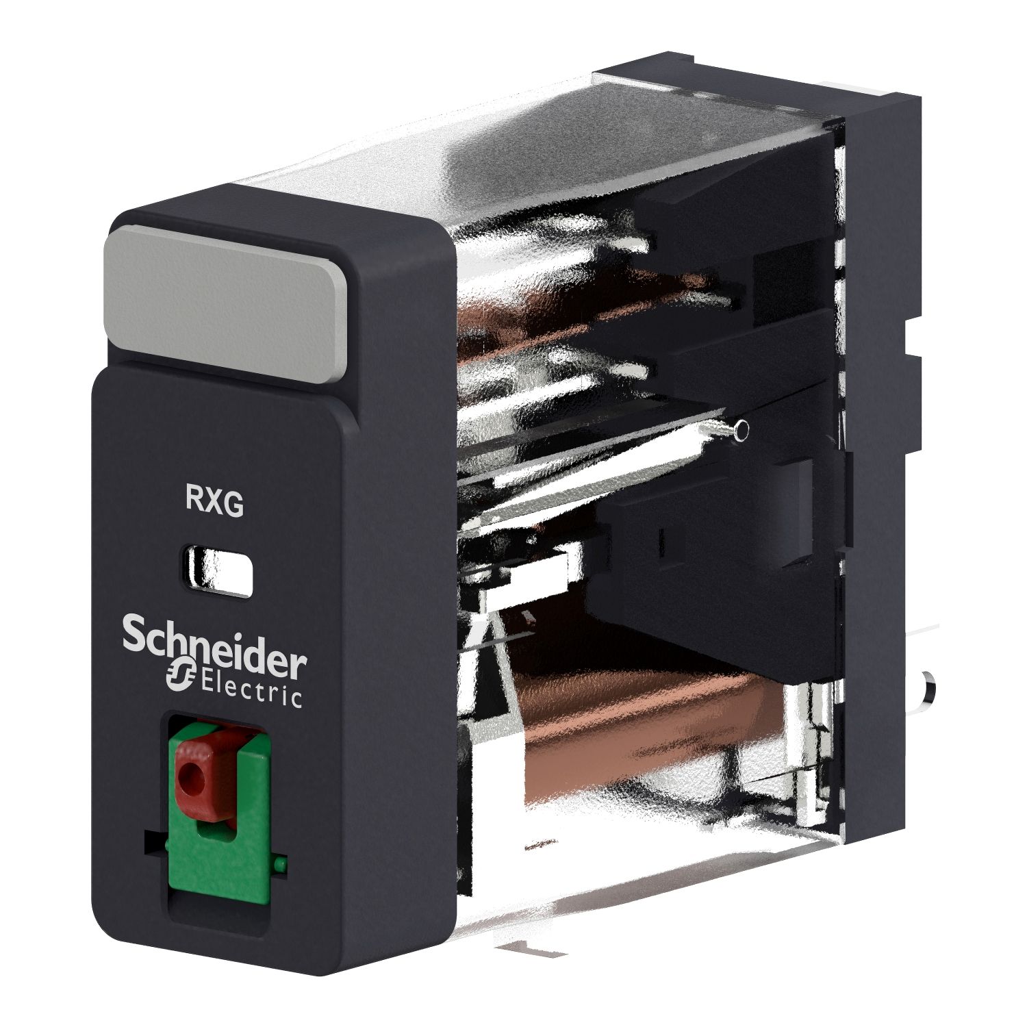 Picture of interface plug in relay, Harmony Electromechanical Relays, 10A, 1CO, lockable test but to n, 24V DC