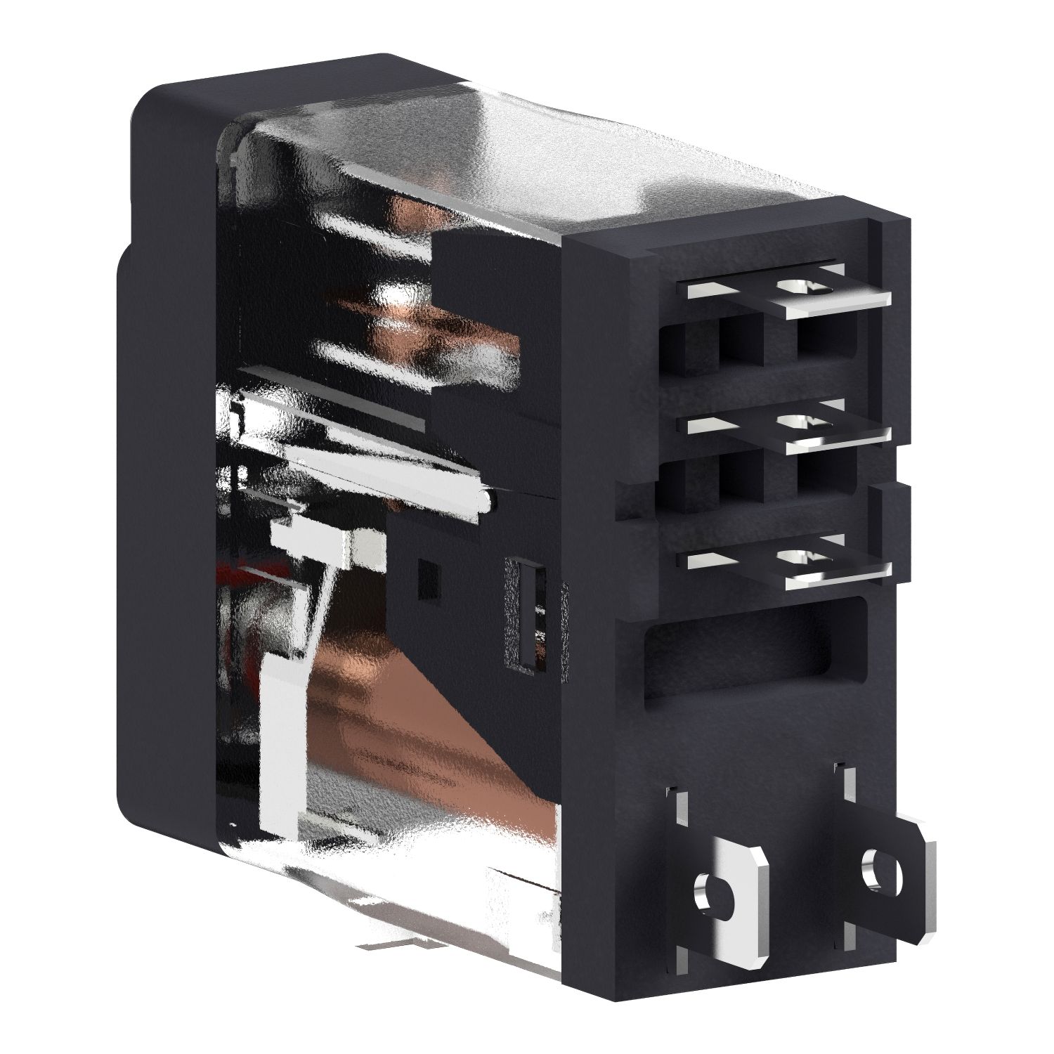 Picture of interface plug in relay, Harmony Electromechanical Relays, 10A, 1CO, lockable test but to n, 120V AC