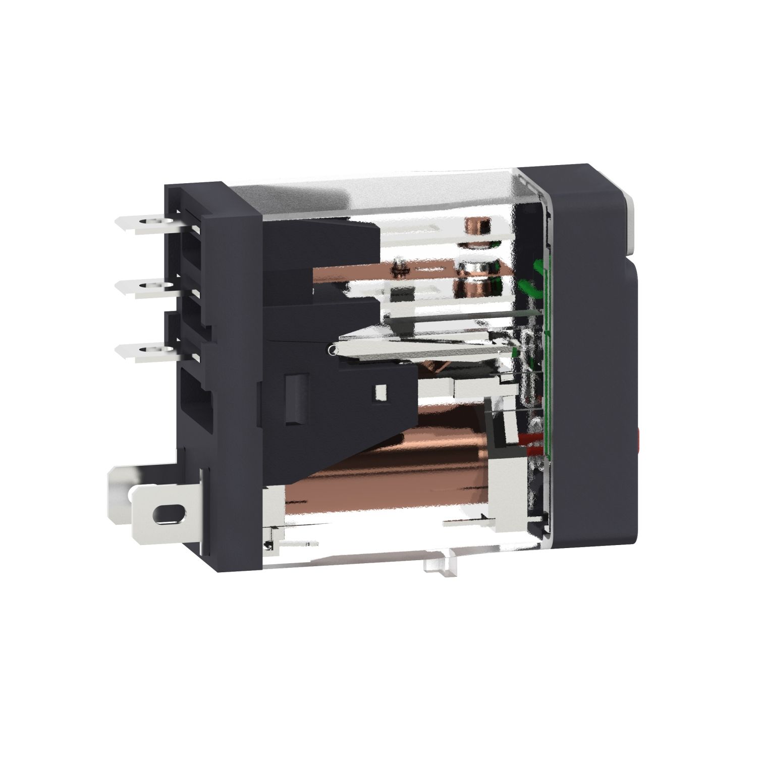 Picture of Interface plug in relay, Harmony Electromechanical Relays, 10A, 1CO, with LED, lockable test button, 120V AC