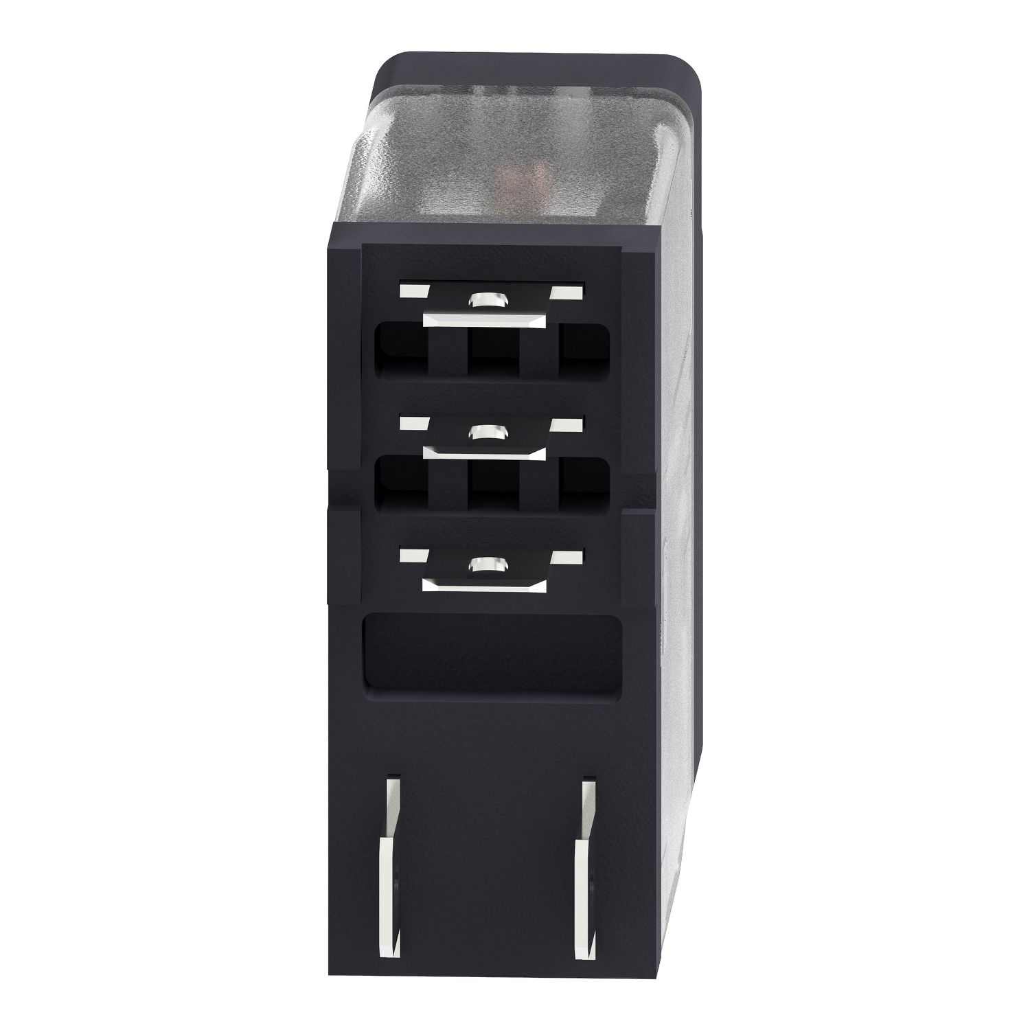 Picture of Interface plug in relay, Harmony Electromechanical Relays, 10A, 1CO, with LED, lockable test button, 12V DC