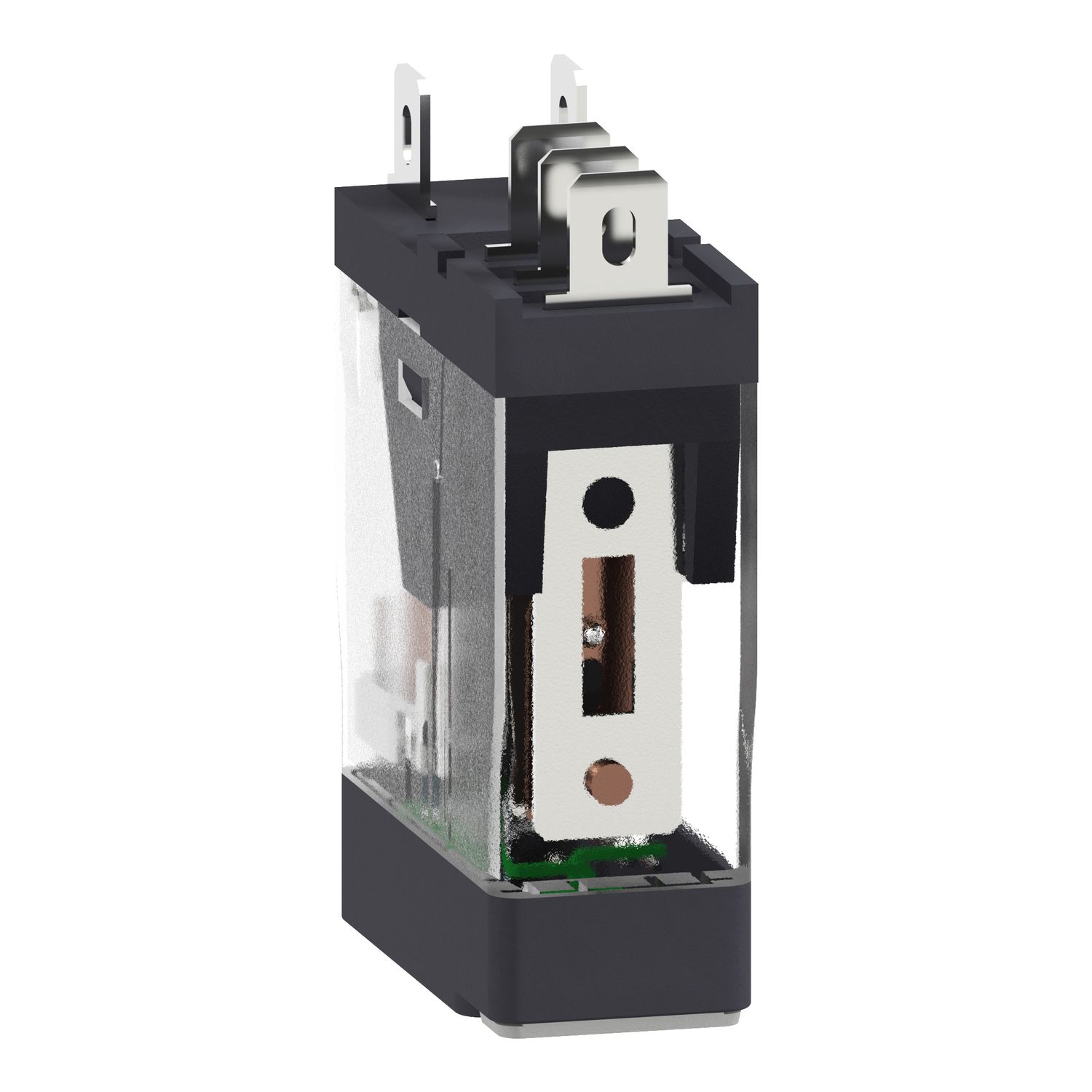 Picture of Interface plug in relay, Harmony Electromechanical Relays, 10A, 1CO, with LED, lockable test button, 12V DC