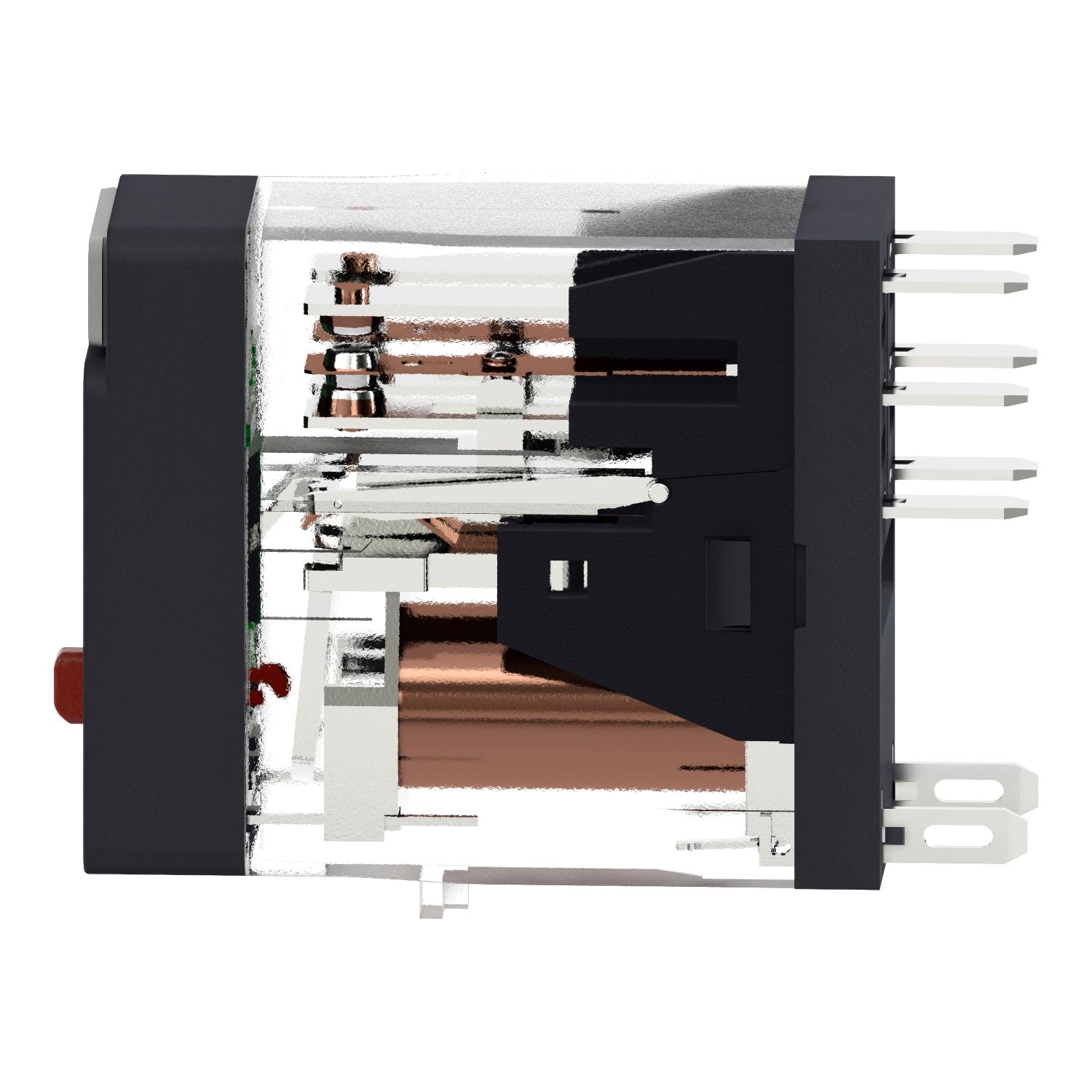 Picture of Interface plug in relay, Harmony Electromechanical Relays, 5A, 2CO, with LED, lockable test button, 48V AC