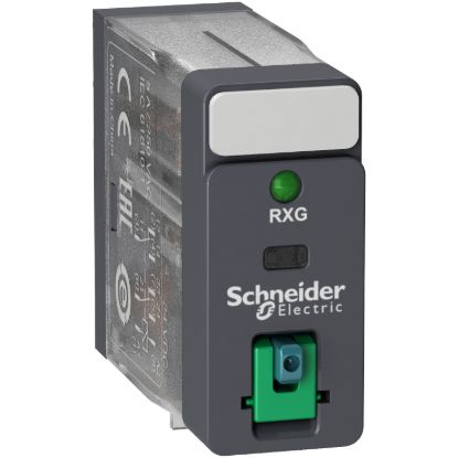 Picture of Interface plug in relay, Harmony Electromechanical Relays, 5A, 2CO, with LED, lockable test button, 48V DC