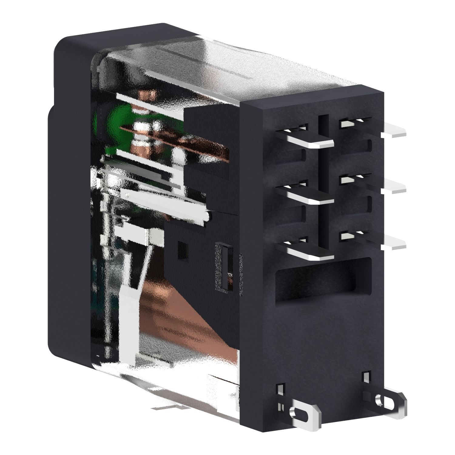 Picture of Interface plug in relay, Harmony Electromechanical Relays, 5A, 2CO, with LED, lockable test button, 48V DC