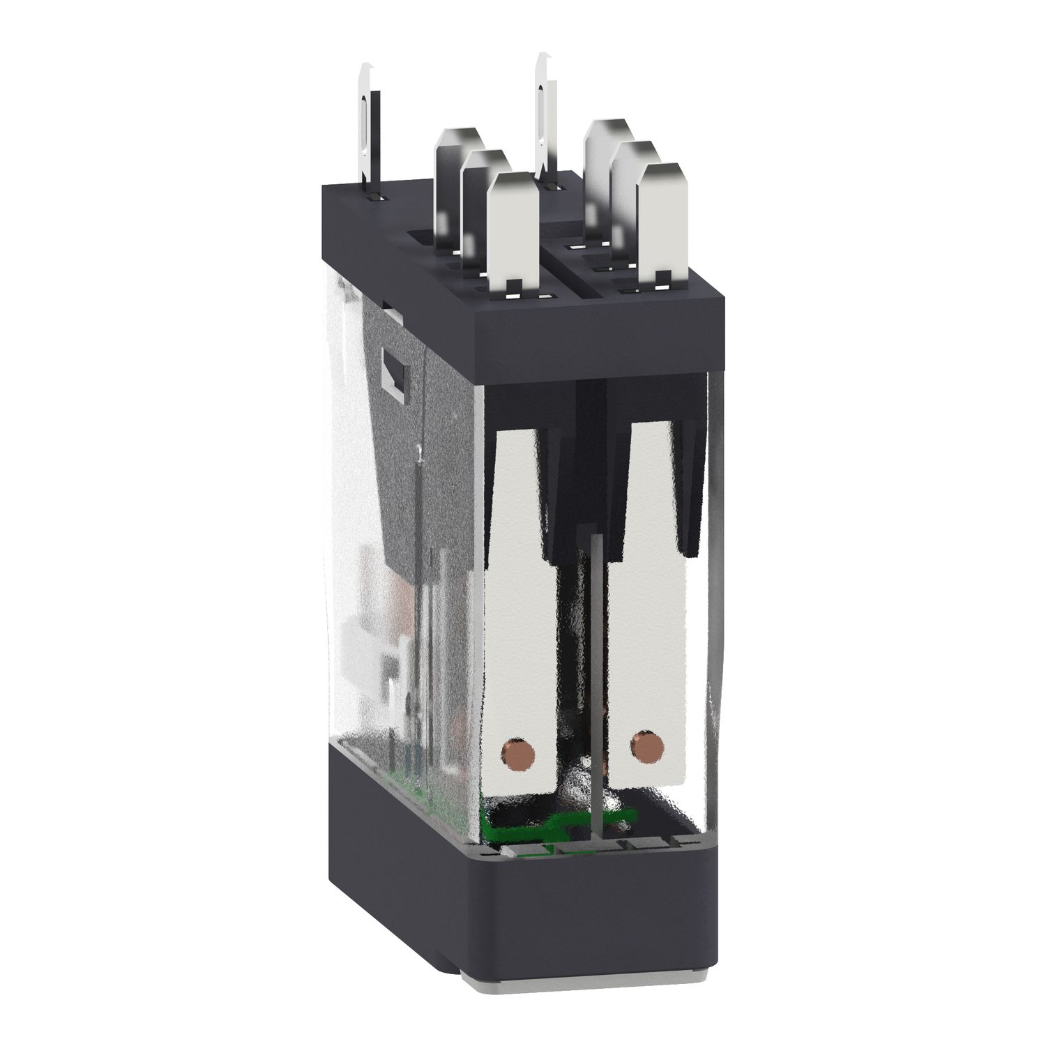 Picture of Interface plug in relay, Harmony Electromechanical Relays, 5A, 2CO, with LED, lockable test button, 48V DC