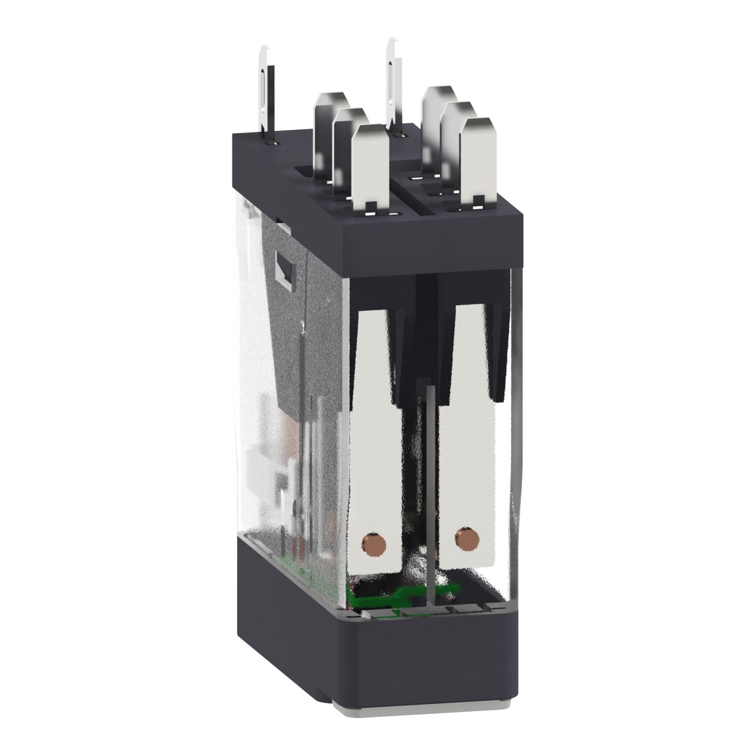 Picture of Interface plug in relay, Harmony Electromechanical Relays, 5A, 2CO, with LED, lockable test button, 230V AC