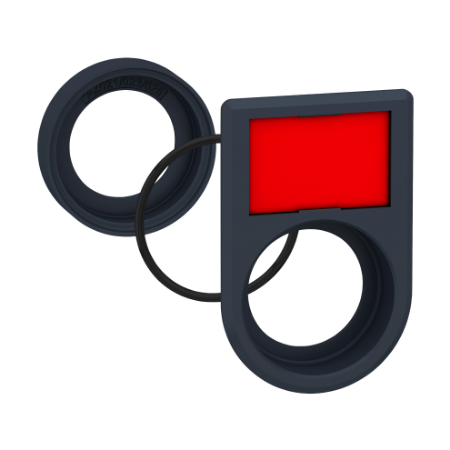 Picture of Harmony XB5, Flush mounting kit Ø30 for push buttons and pilot lights Ø22, plastic, 2-line legend