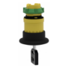 Picture of head for non illuminated push button, Harmony XB5, black, 40mm mushroom pushbutton, 22mm latching key release