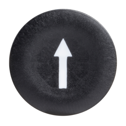 Picture of Push button cap, Harmony XB4, for 22mm push button, plastic, black, marked DOWN ARROW