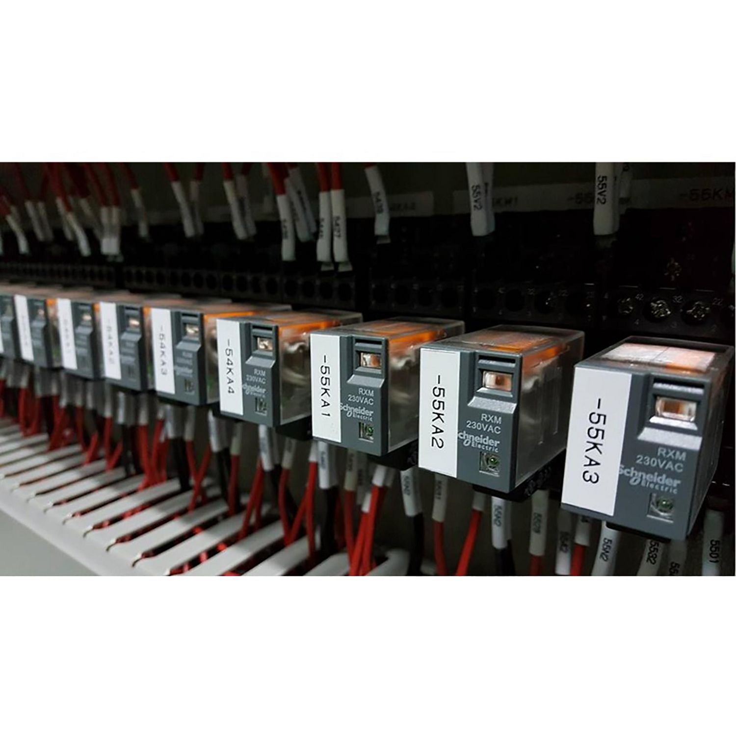 Picture of miniature plug in relay, Harmony Electromechanical Relays, 12A, 2CO, with LED, lockable test but to n, 12V DC