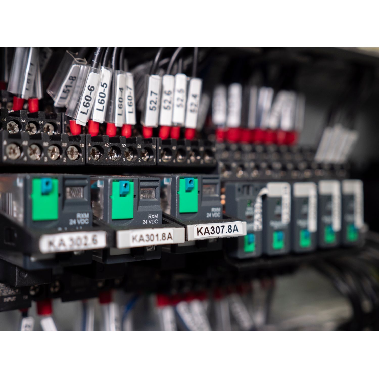 Picture of miniature plug in relay, Harmony Electromechanical Relays, 12A, 2CO, with LED, lockable test but to n, 12V DC