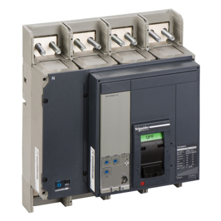 Picture of Circuit breaker, ComPact NS1600N, 50kA/415VAC, Micrologic 2.0 trip unit, 1600A, fixed, 4 poles 4d