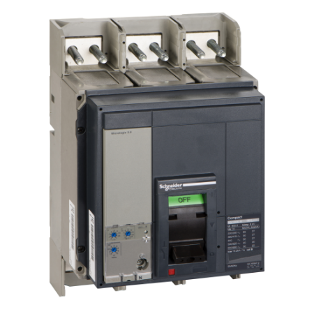 Picture of Circuit breaker, ComPact NS1600N, 50kA/415VAC, Micrologic 2.0 trip unit, 1600A, fixed, 3 poles 3d