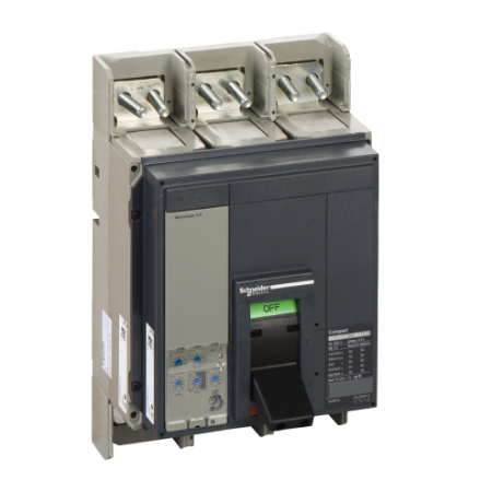 Picture of Circuit breaker, ComPact NS1250N, 50kA/415VAC, Micrologic 5.0 trip unit, 1250A, fixed, 3 poles 3d