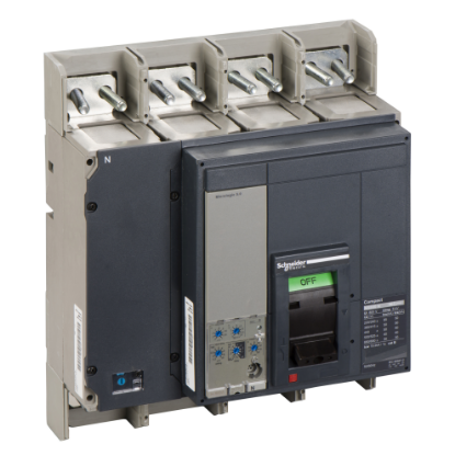 Picture of Circuit breaker, ComPact NS800N, 50kA/415VAC, Micrologic 5.0 trip unit, 800A, fixed, 4 poles 4d