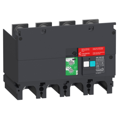 Picture of Earth-leakage add-on protection module VigiPacT, ComPacT NSX 100/160, 200VAC to 440VAC, 30mA to 30A, 4 poles