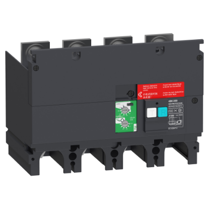 Picture of Earth-leakage add-on protection module VigiPacT, ComPacT NSX 250, 200VAC to 440VAC, 30mA to 30A, 4 poles