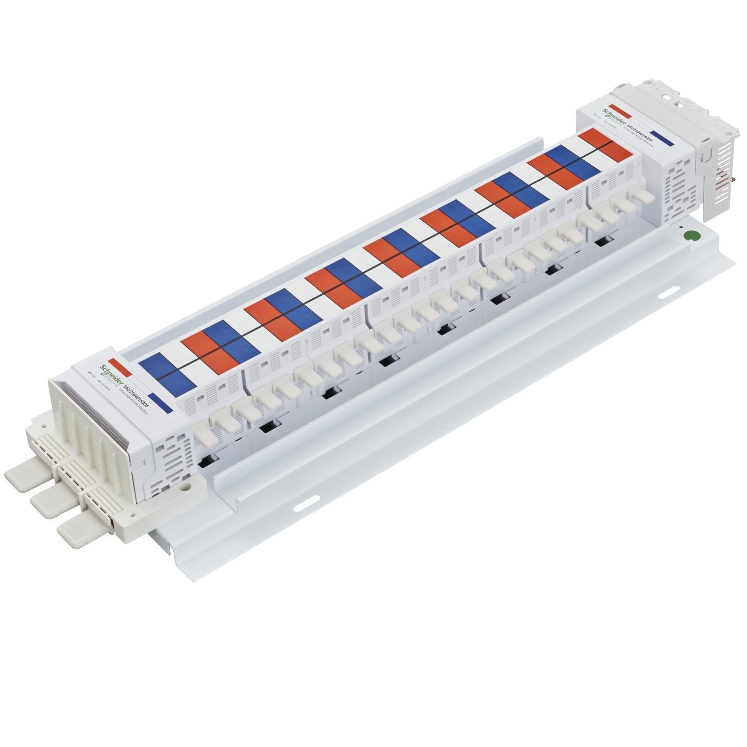 Picture of SAU Chassis, Acti9, 250A, 3Ph, 48 poles, 18mm for iC60 MCB and RCBO, dual feed