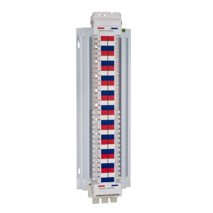 Picture of SAU Chassis, Acti9, 250A, 3Ph, 60 poles, 18mm for iC60 MCB and RCBO, dual feed