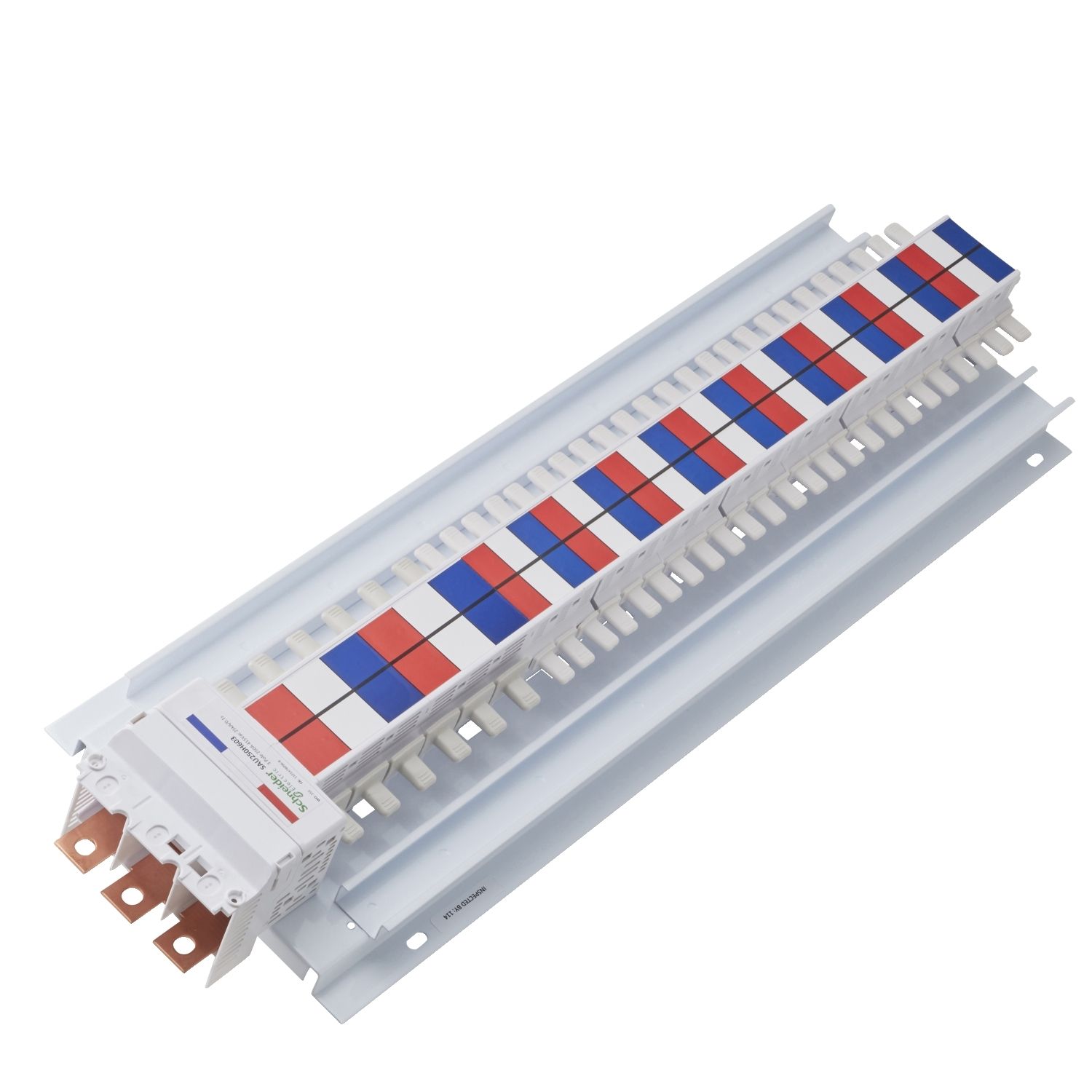 Picture of SAU hybrid Chassis, Acti9, 250A, 3Ph, 48 poles 18mm and 12 poles 27mm for MCB and RCBO, top or bottom